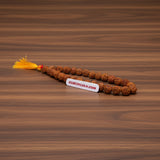 27+1 Beads Rudraksha Mala, lab-certified 5 Mukhi Rudraksha Jaap Mala by Gurupujan, ideal for chanting and meditation on the go.