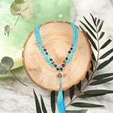 7 Chakra Mala with Turquoise (Firoza) – For chakra healing, emotional balance, and spiritual growth