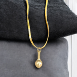 A beautifully crafted Hanuman Ji Gada Locket with a gold chain, symbolizing strength and protection, perfect for daily wear or spiritual practices.