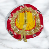 A divine Laddu Gopal Italian Style Dress made of premium fabric, designed for small Laddu Gopal idols (Size 1 No.).