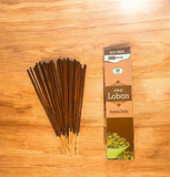 A pack of Loban Incense Sticks with an earthy, soothing fragrance for meditation, prayer, and purification, including a free gift with every purchase.