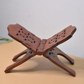 A sturdy and elegant Rahel Wooden Book Reading Stand with an adjustable angle, perfect for reading books, tablets, or documents hands-free.