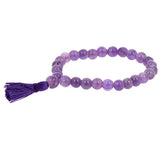 Amethyst Mala 27+1 beads made from natural Amethyst stones, designed to bring calmness, mental clarity, and emotional balance.