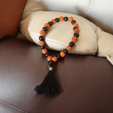 Black Agate & Rudraksha Mala - 27 + 1 Beads Jaap Mala - Lab Certified – Gurupujan