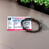 Black Magnetic Therapy Bracelet with Modern Link Design, Lab Certified for Weight Loss and BP Control