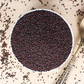 Black Mustard Seeds, used for spiritual rituals, protection, and health benefits in Hindu ceremonies.