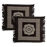 Black Pooja Asan for meditation, pooja, and spiritual practices to create a grounded and protected space.