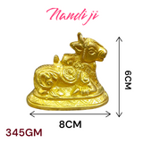 Brass Nandi Statue for Shiv Ji Pooja and Spiritual Worship