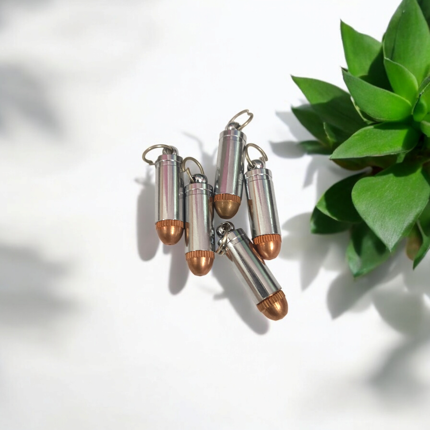 Bullet Taweez | Silver And Copper Amulet With Free Bhojpatra Sheet For Taweez | Spiritual Taweez Set of 5