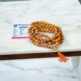 Combo of Red and White Sandalwood Jaap Malas with 108 beads – lab certified, ideal for chanting, meditation, and puja