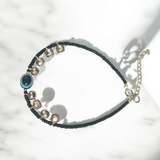 Fancy Anklet for Girls with Evil Eye symbol for protection and good luck. Elegant and stylish design with delicate beads.
