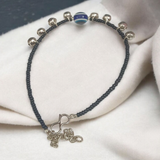 Fancy Anklet for Girls with Evil Eye symbol for protection and good luck. Elegant and stylish design with delicate beads.