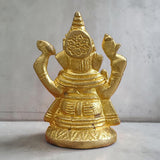Ganesh Ji Brass Murti Idol for Worship Home Temple Puja Spiritual Decor and Divine Blessings
