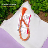 Gomed Mala 27+1 beads made from hessonite, designed to remove confusion and promote mental clarity.