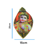 Gomukhi Bag featuring Bal Gopal (Lord Krishna) print, made of 100% cotton for storing Japa Mala and other spiritual items.