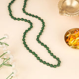Green Agate Mala with 108+1 beads, 6MM size, certified for authenticity, perfect for spiritual practices and healing.