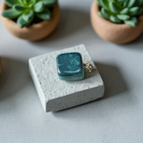 Green Aventurine Pendant with Metal Chain – African Green Jade Tumbled Healing Stone for Heart Chakra and Daily Wear