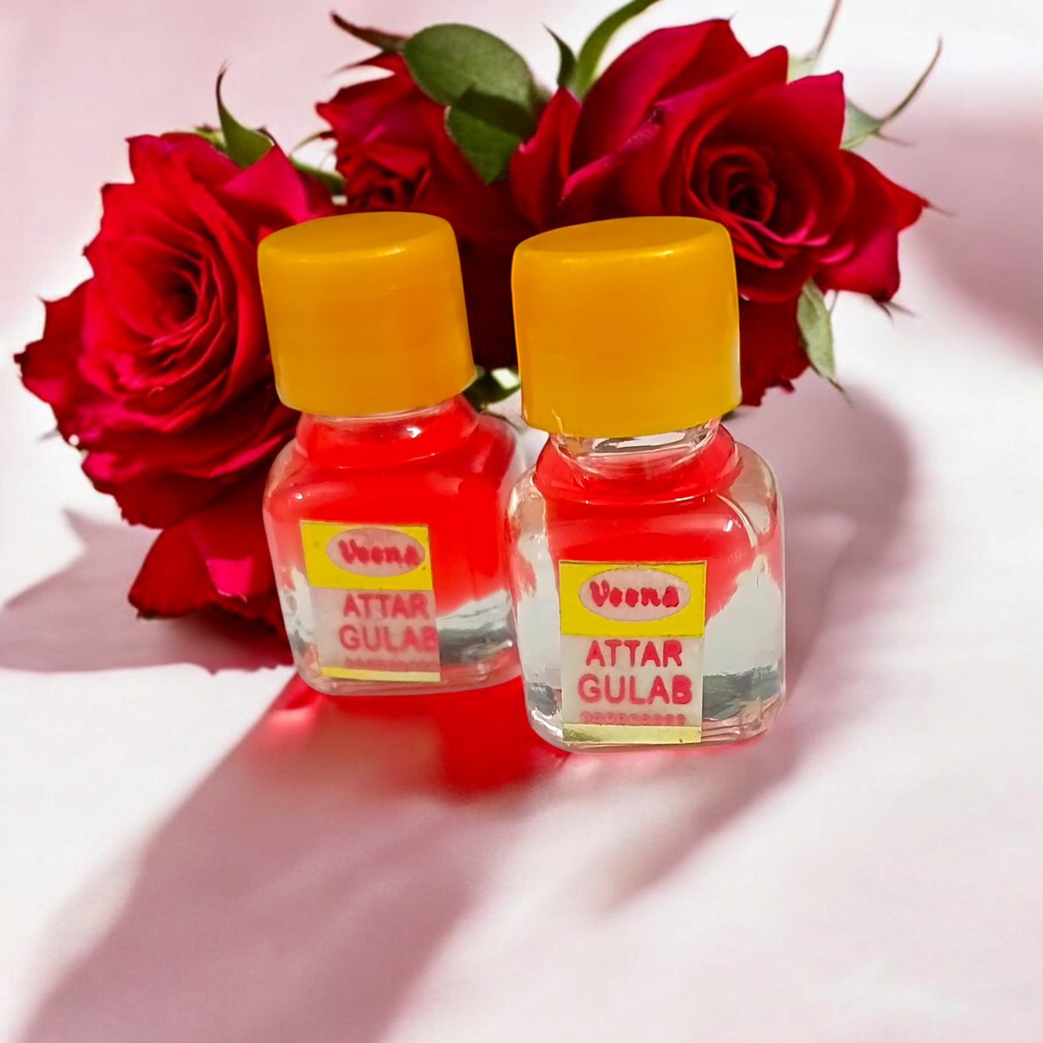 Gulab Attar Premium Rose Perfume 2ML Bottle by Veena with Rose Fragrance.