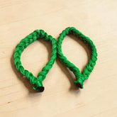 Handmade Green Thread Bracelet Set of 2 for Women and Men Adjustable Friendship Band Green Color Wrist Bracelet
