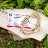 Handmade Natural Tulsi Neck Mala with barrel-shaped beads sourced from Vrindavan, ideal for spiritual devotion and protection for Lord Vishnu devotees.