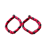 Handmade red and black cotton bracelet threads for men and women, symbolizing protection and style, set of 2 by Gurupujan