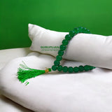 Hara Hakik Mala 27+1 Beads, Lab Certified Green Agate Jaap Mala by Gurupujan, ideal for improving decision-making and resolving disputes.