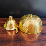 Heavy Brass Akhand Jyot Diya 520GM for Puja Temple Worship Aarti Spiritual Lamp