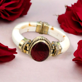 Red Carnelian Bracelet - Red Hakik Antique Bracelet Lab Certified