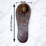 Wooden Charan Paduka – Handcrafted Khadau Slippers for Spiritual Wear