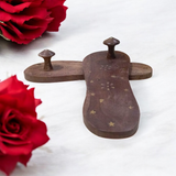 Wooden Charan Paduka – Handcrafted Khadau Slippers for Spiritual Wear
