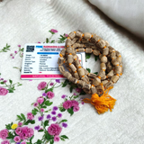 Image of Natural Tulsi Kantha Mala with Big Beads, ideal for meditation, japa, and spiritual prayer