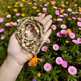 Image of Natural Tulsi Kantha Mala with Big Beads, ideal for meditation, japa, and spiritual prayer
