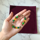 Image of a Money Magnet Bracelet made of 8mm natural gemstone beads, stretchable design, ideal for attracting wealth and prosperity