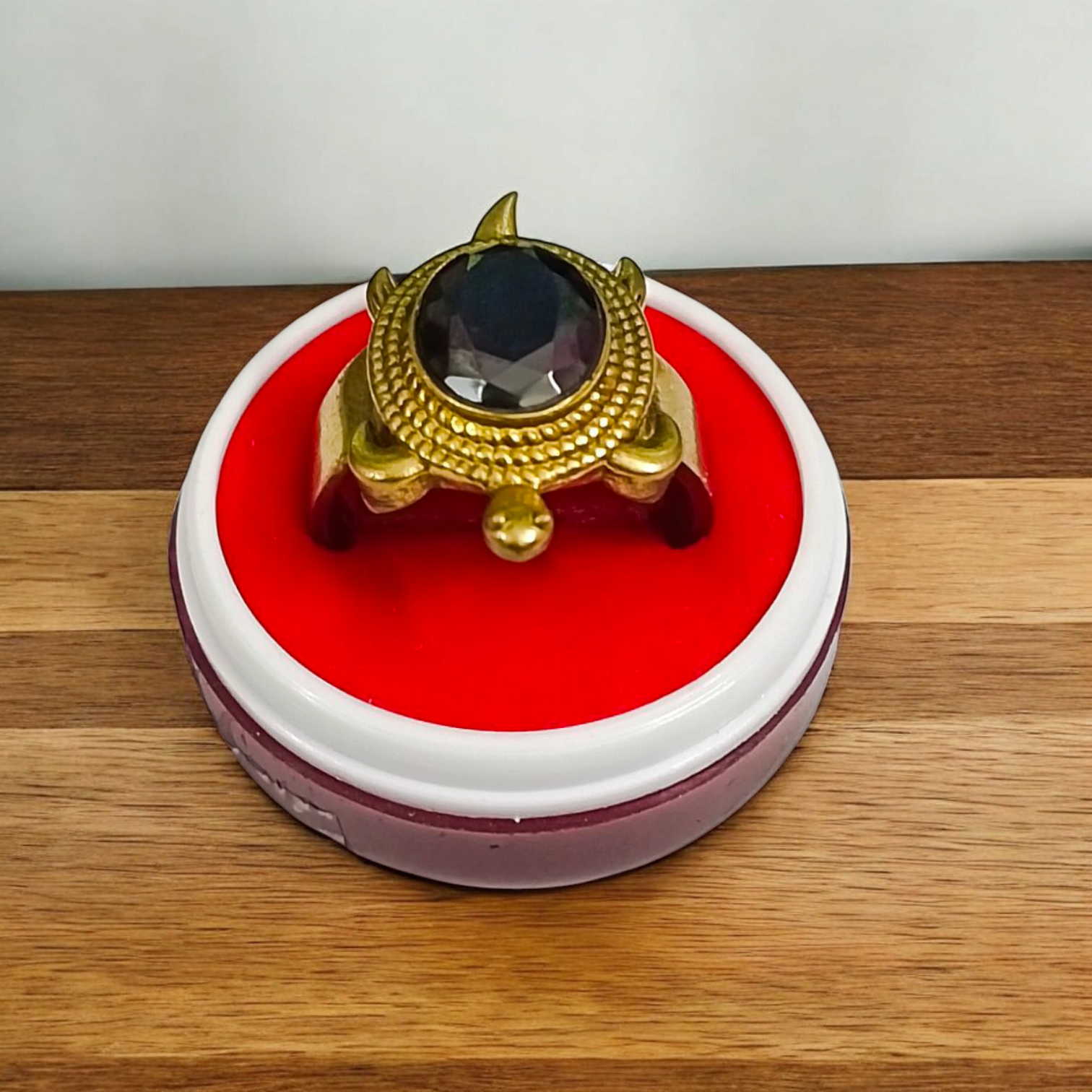 Kachua Black Hakik Ring - Adjustable Black Agate Gemstone Ring in Ashtdhatu for Men and Women