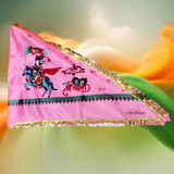 Khatu Shyam Ji Flag, Jai Shri Shyam Jhanda, Pink Flag 20"X30", Small Religious Flag for Worship and Temple Decoration