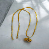 Krishna Ji Laser-Cut Locket with Gold Chain, Spiritual Pendant for Devotees