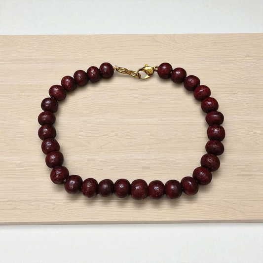 Lab Certified Natural Red Sandalwood Bracelet for Meditation, Healing & Spiritual Use