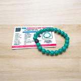 Lab Certified Natural Turquoise and Lava Stone Bracelet with 8mm Beads for Meditation, Healing, and Grounding Energy