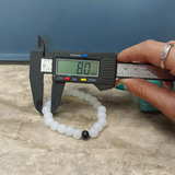 Lab Certified Natural White and Black Agate Bracelet with 8mm Stretchable Beads for Healing, Balance, and Energy Protection