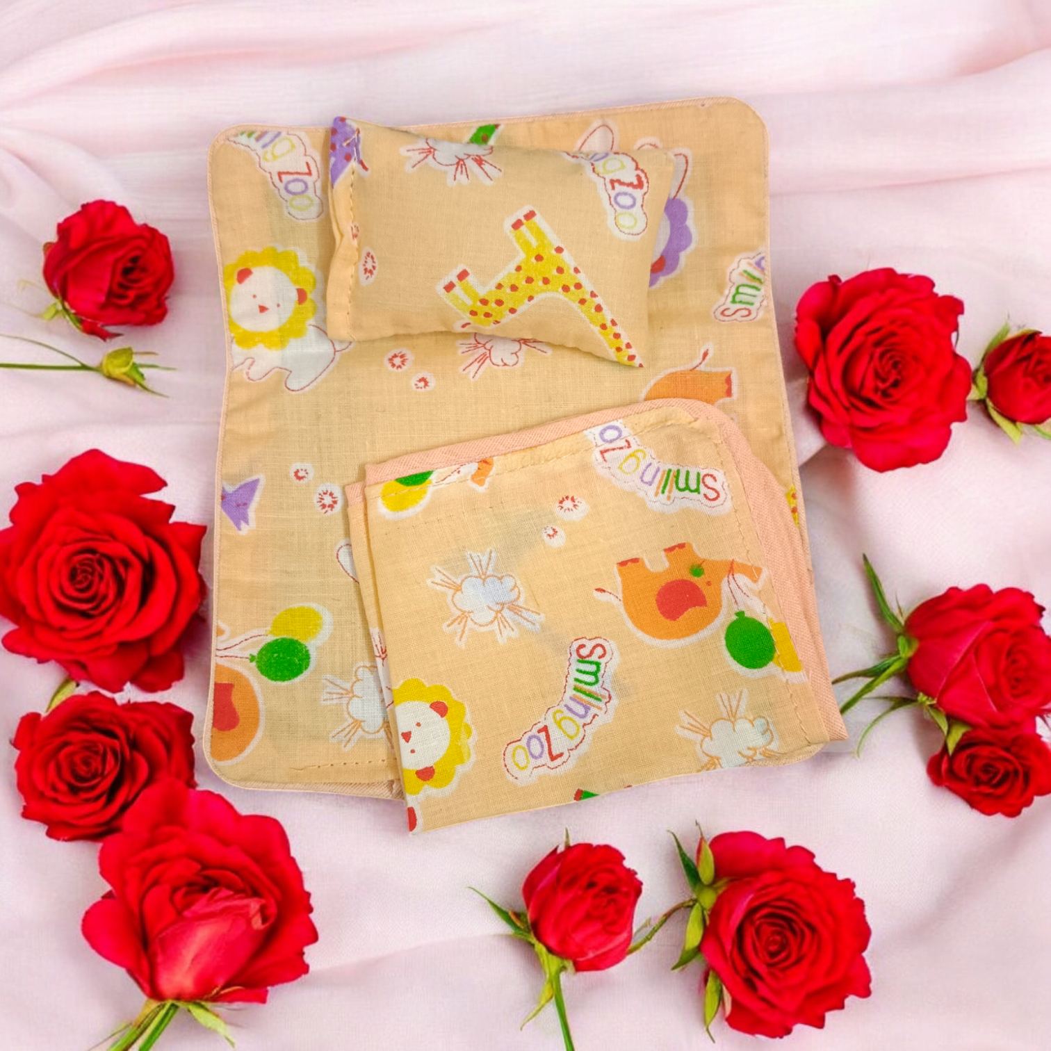 Laddu Gopal Bedsheet With Pillow and Blanket | 7X6 Inch |