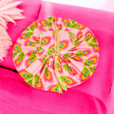 Laddu Gopal Dress with floral embroidery, Size 4 No., perfect for daily worship and special occasions.