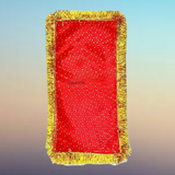 Lal Chunni (Mata Rani Red Chuniri), 17x8 inches, used for adorning Mata Rani idols during Navratri, Durga Puja, and other religious rituals