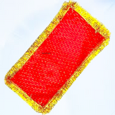 Lal Chunni (Mata Rani Red Chuniri), 17x8 inches, used for adorning Mata Rani idols during Navratri, Durga Puja, and other religious rituals