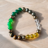 Money Magnet Bracelet made with lab certified 8mm natural gemstones for attracting wealth, prosperity, and financial success