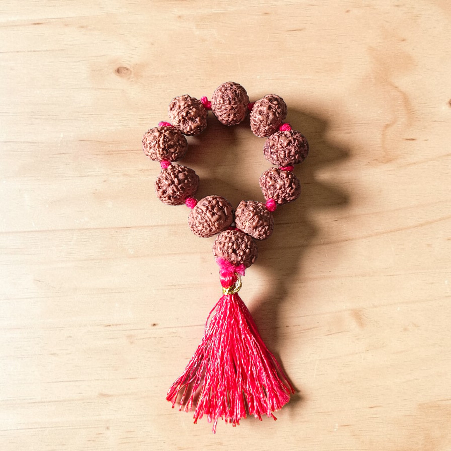 Natural 7 Mukhi Rudraksha Mala 11-12mm Lab Certified Spiritual Beads for Meditation