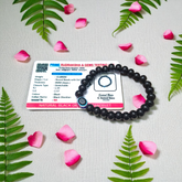 Natural Black Obsidian Bracelet with 8mm Round Beads – Stretchable and Lab Certified Healing Stone Jewelry