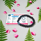 Natural Black Obsidian Bracelet with 8mm Round Beads – Stretchable and Lab Certified Healing Stone Jewelry
