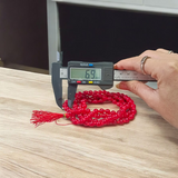 Natural Red Agate Mala made with 108+1 deep red polished 6mm beads, ideal for chanting and spiritual wear