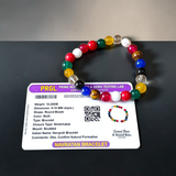 Navratan Bracelet 9-10mm Stretchable Lab Certified Spiritual Healing Jewelry