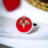 Navratna Kachua Ring | Adjustable Gold Plated Ring with Nine Gemstones for Prosperity, Health, and Spiritual Protection